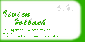 vivien holbach business card